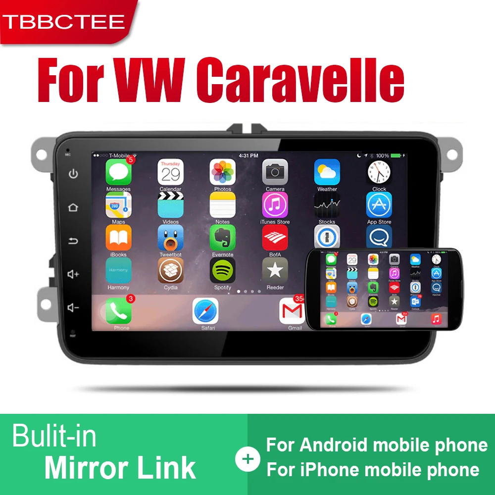 TBBCTEE Android 2 Din Авто Радио для Volkswagen VW Caravelle 2010~ автомобильный мультимедийный плеер gps навигационная система Радио стерео
