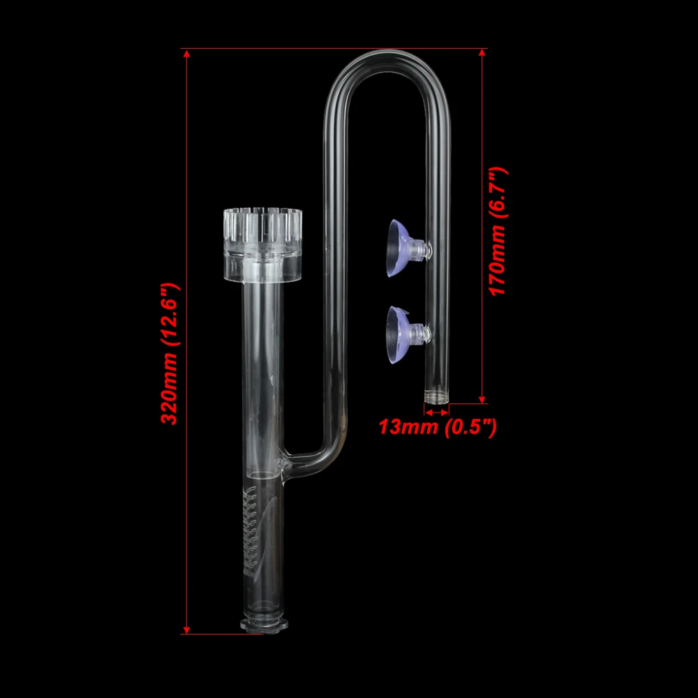 Senzeal аквариум Стекло Лилия Мак спин трубы фильтр трубка с зажимом потока и оттока поверхности скиммер аквариум фильтр - Цвет: Inflow Skimmer-13mm