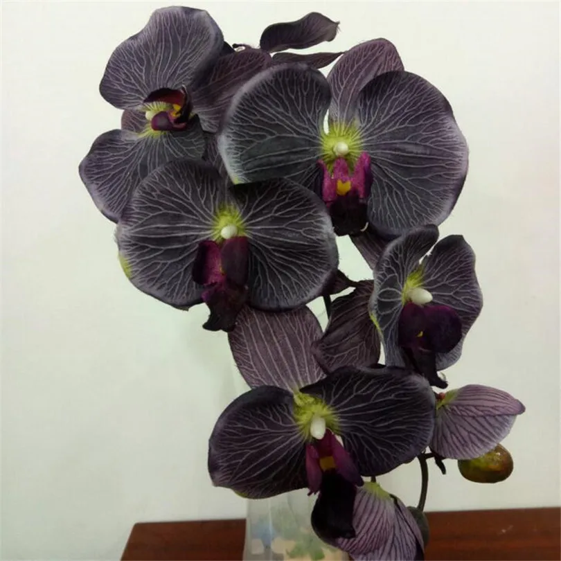 6 шт. орхидеи моли фаленопсис Fske бабочка Орхидея цветок 10 головок/шт 8 цветов для свадьбы декоративные искусственные цветы