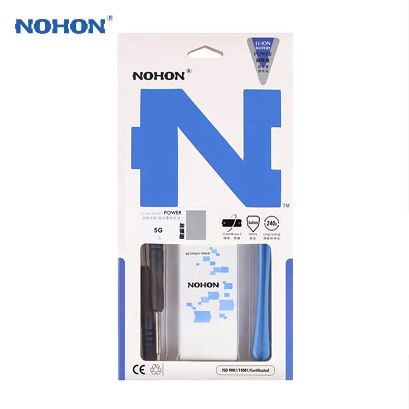 NOHON батарея для iPhone 5, 5S, 6, 6 S, 7 батарея для iPhone5, iPhone6, оригинальная сменная батарея, реальная емкость, мобильный телефон, Batarya