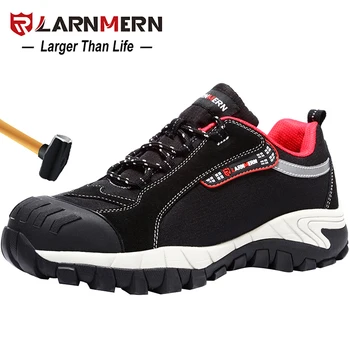 

LARNMERN Mens Work Shoes Steel Toe Safety Shoes Comfortable Lightweight Anti-smashing Non-slip Construction Protective Footwear
