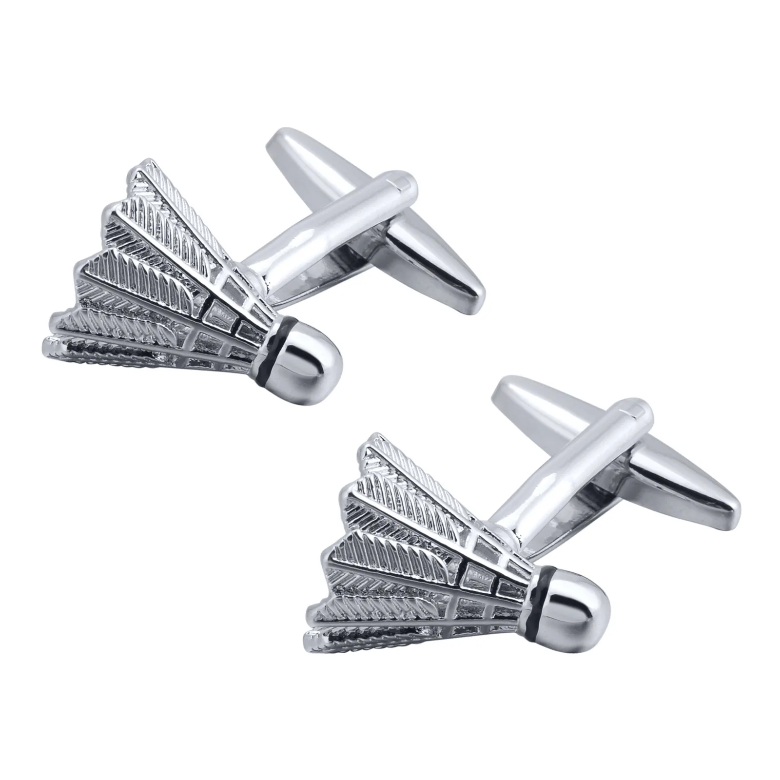 

Dongguan Metal Bronze Cufflinks Fun Shuttlecock Modeling Cufflinks Athletes Aihao Men And Women French Sleeve Nail