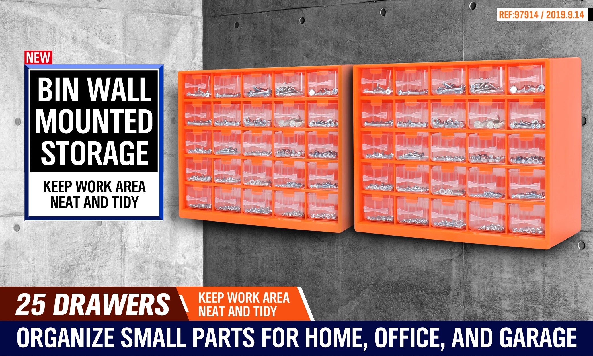 Storage-Cabinet HORUSDY Multifunction 25drawers for Home Office And Wall-Mounted NEW