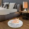 Russian-Fluffy Donut Dog Bed, Soft Long Plush Pet Cushion, Anti-Slip Machine Washable Claming＆Warming Mat-Improved Sleep for Cat ► Photo 3/6