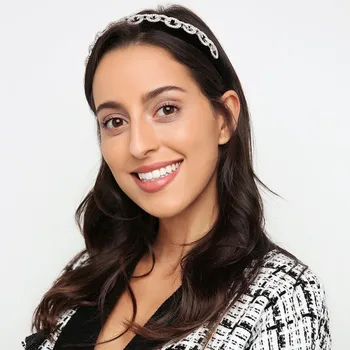 

Baroque Jeweled Headband Rhinestone Crystal Hairband Velvet Hair Hoop For Women Girls Wedding Bride Hair Accessories Headwear