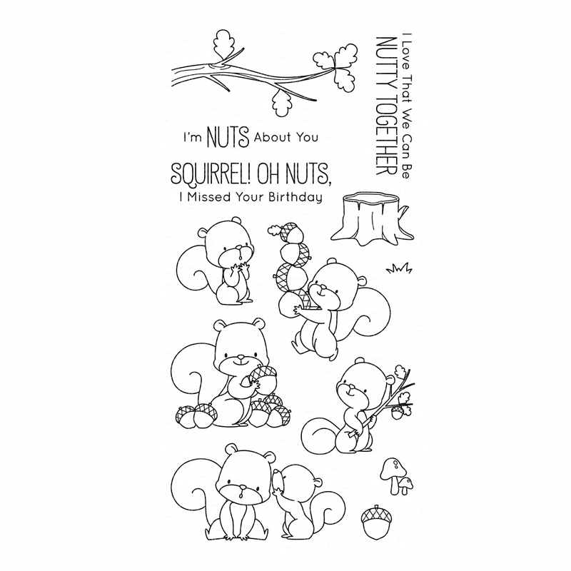 

2019 DIY New Metal Cutting Dies and In Scrapbooking For Paper Making BB Squirrel Embossing Frame Card Clear Stamps Craft Die Set