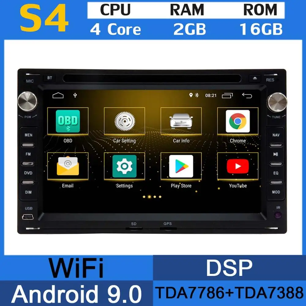 4Core 2G RAM 16G VW " Android 9,0 PX6 4G+ 64G Автомобильный DVD для шкода Octavia VW Volkswagen для Golf, jetta, POLO SHARAN Passat b5 Golf T4 T5 Seat Ibiza Radio gps - Цвет: 4Core 2G RAM 16G VW