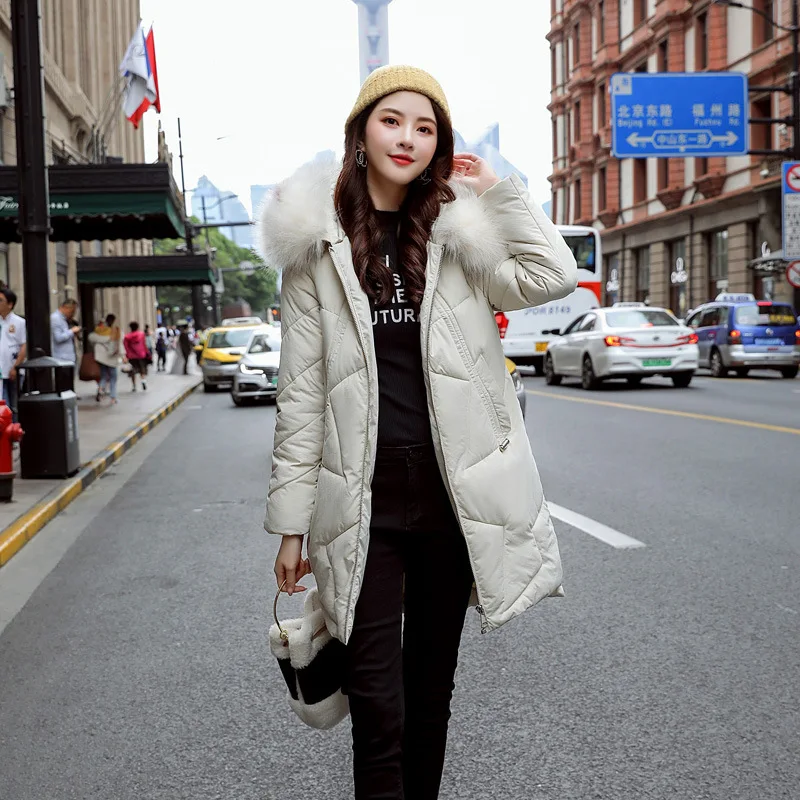 

Photo Shoot down Jacket Cotton-padded Clothes Women's 2019 Winter New Style Korean-style Mid-length Loose Fashion Cotton-padded