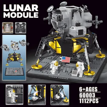 

2020 Ideas series Apollo 11 Lunar Lander Building Blocks Sets Bricks NEW Model Children Toys Gifts cosmonaut Compatible lepining