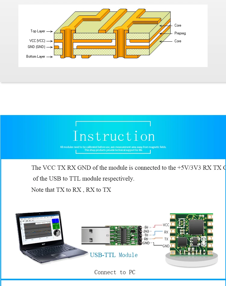 WT901B 10 оси AHRS сенсор 3 оси акселерометр+ гироскоп+ Угол+ магнитометр+ барометр MPU9250 модуль для ПК/Android/MCU