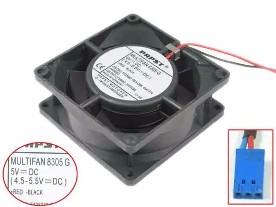 Ebm papst MULTIFAN 8305G MULTIFAN 8305 г DC 5V 80x80x32 мм 2-провод Сервер охлаждающий вентилятор