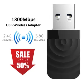 

USB 3.0 CF-812AC 1300Mbps Dual Modes Mini USB WiFi Network Card Adapter for PC/Laptop Networking Card for Windows XP/7/8/8.1/10