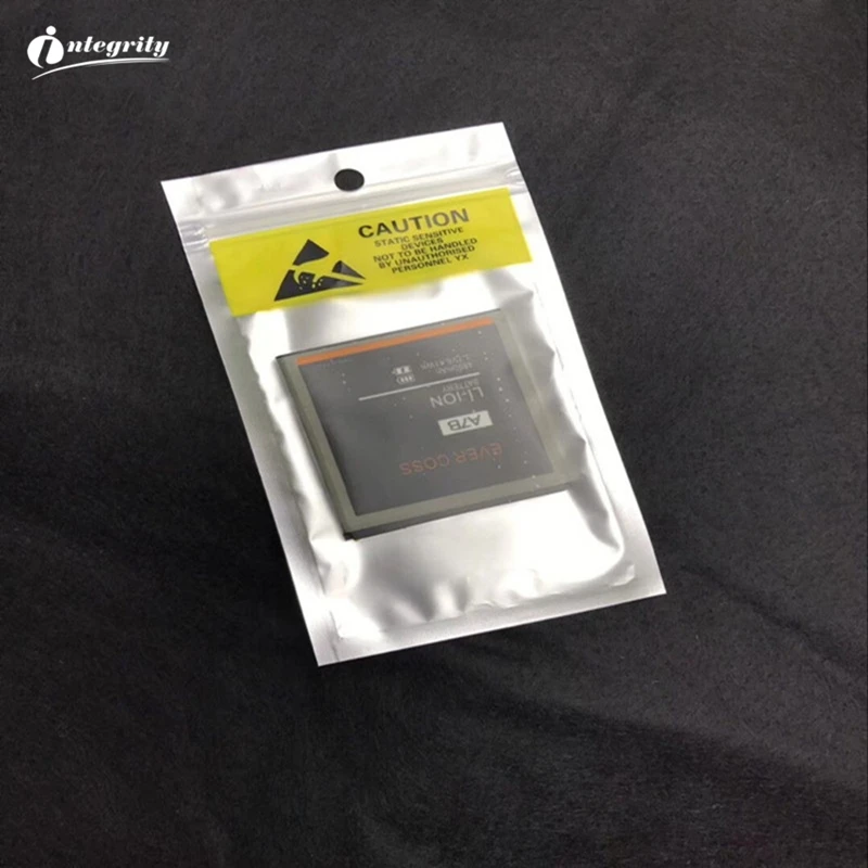 INTEGRITY 100pcs Various Size Self Sealing Anti-Static Shielding Plastic Bag Electronic Batteries Anti Static Storage Bags ESD 2