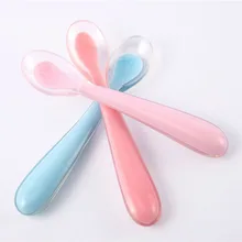 Детские Ложки, посуда для кормления, гибкая мягкая силиконовая детская вращающаяся ложка для мальчиков и девочек, силиконовая ложка для кормления малышей