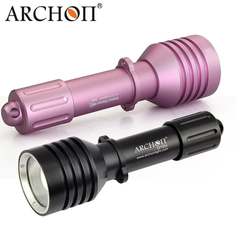 ARCHON D10U Diving Flashlight CREE XM-L2 U2 LED max 800 lumen Zoomable Photographing torch handheld Underwater light