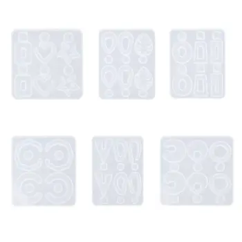

Crystal Resin Mold Geometric Irregular Earring Necklace Pendant Mould DIY Craft R2LE