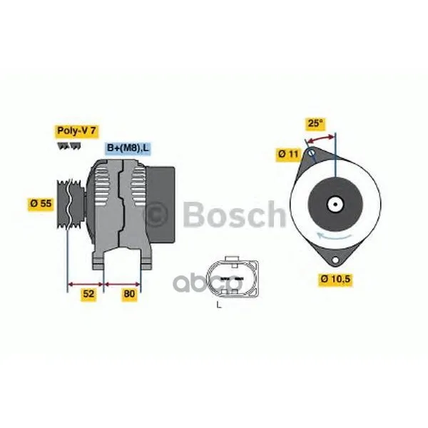 Генератор 0124325053 Bosch арт. 0124325053