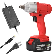 108VF 13800mAh Аккумуляторный Электрический ключ 320Nm 1/2 дюймов, драйвер, литиевая батарея, гаечный ключ с высоким крутящим моментом, аккумуляторные ключи