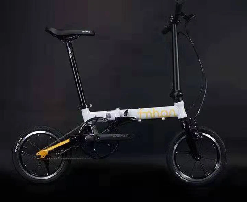 Fnhon свободный алюминиевый складной велосипед 1" 16" V тормоз 3 скорости 9T 13T 17T Minivelo мини velo велосипед городской Commuter велосипед складной - Цвет: white orange 14indh