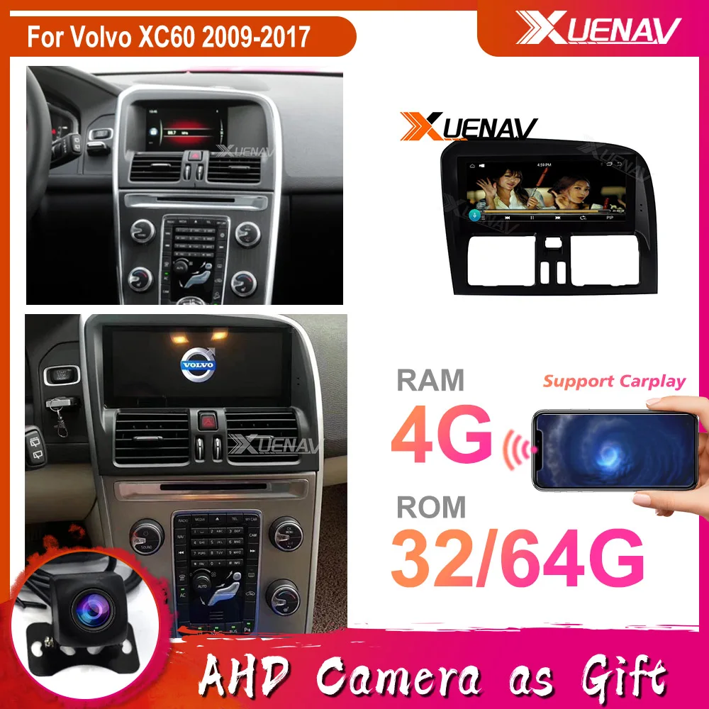 

Car DVD Multimedia Stereo Player For Volvo XC60 2009 2010 2011 2012 2013 2014 2015 2016 2017 for Volvo Auto GPS Nav Head Unit
