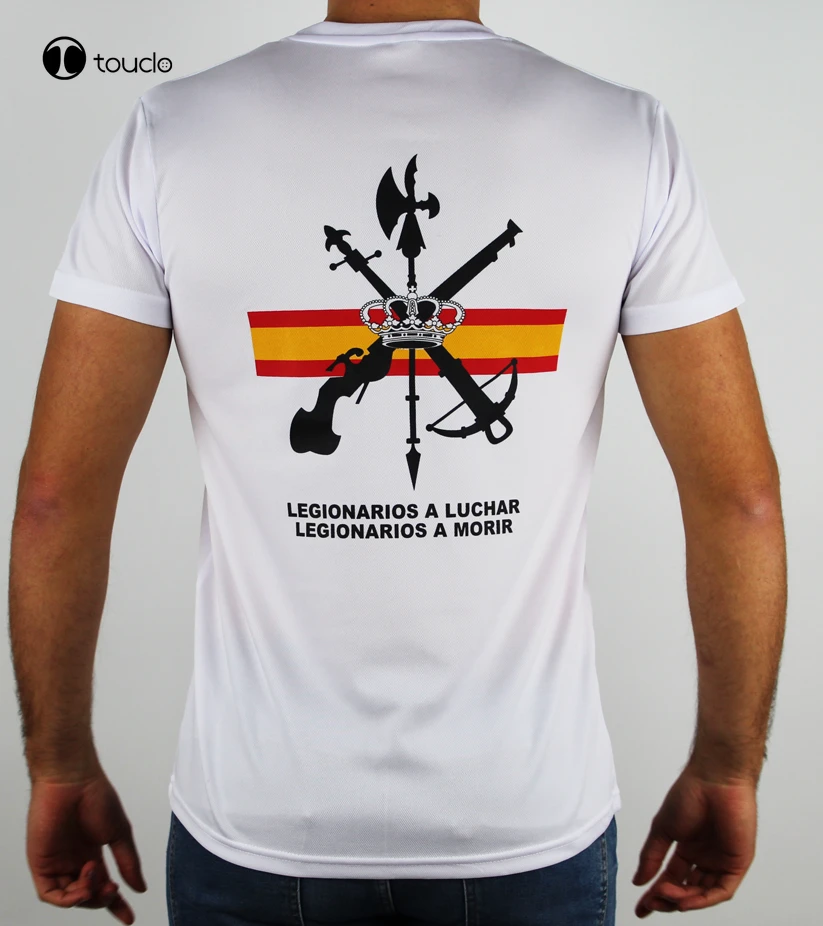Lucha de la Legión, troquel de la Legión Española Camiseta con emblema de la Legión Española Camiseta de manga corta para camisa de verano de algodón cuello redondo|Camisetas| -