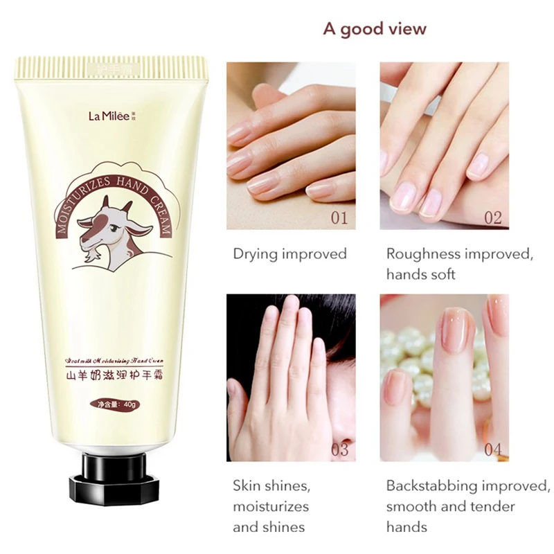 GoatMilk Hand Cream Anti-Dryness Moisturizing Anti-chapping Whitening Hand Care 40g Hydrating For Winter Repair