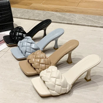 ladies heeled mules