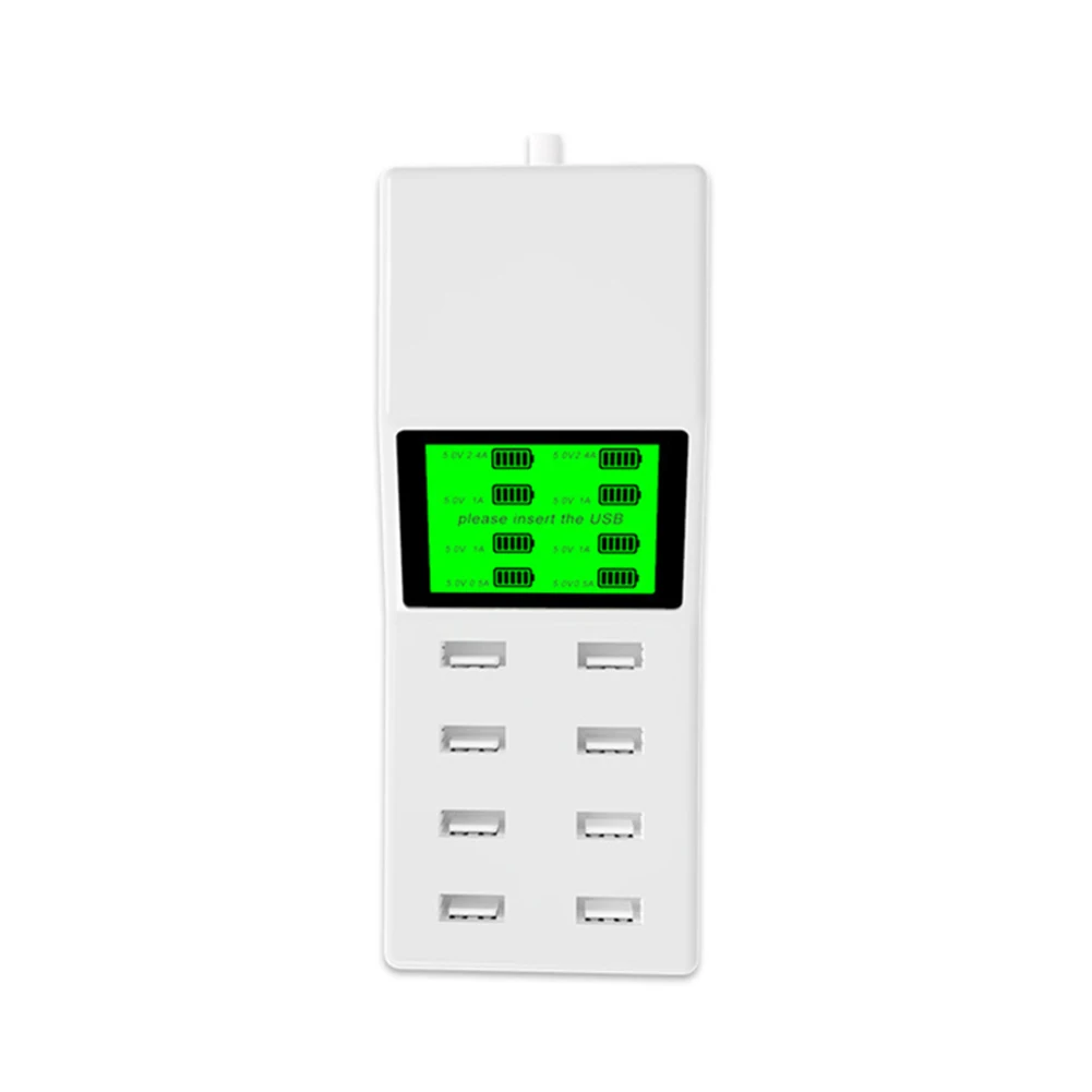 40 Вт 8A USB Зарядное устройство 8-портовый usb-хаб зарядные станции с ЖК-дисплей Дисплей OD889