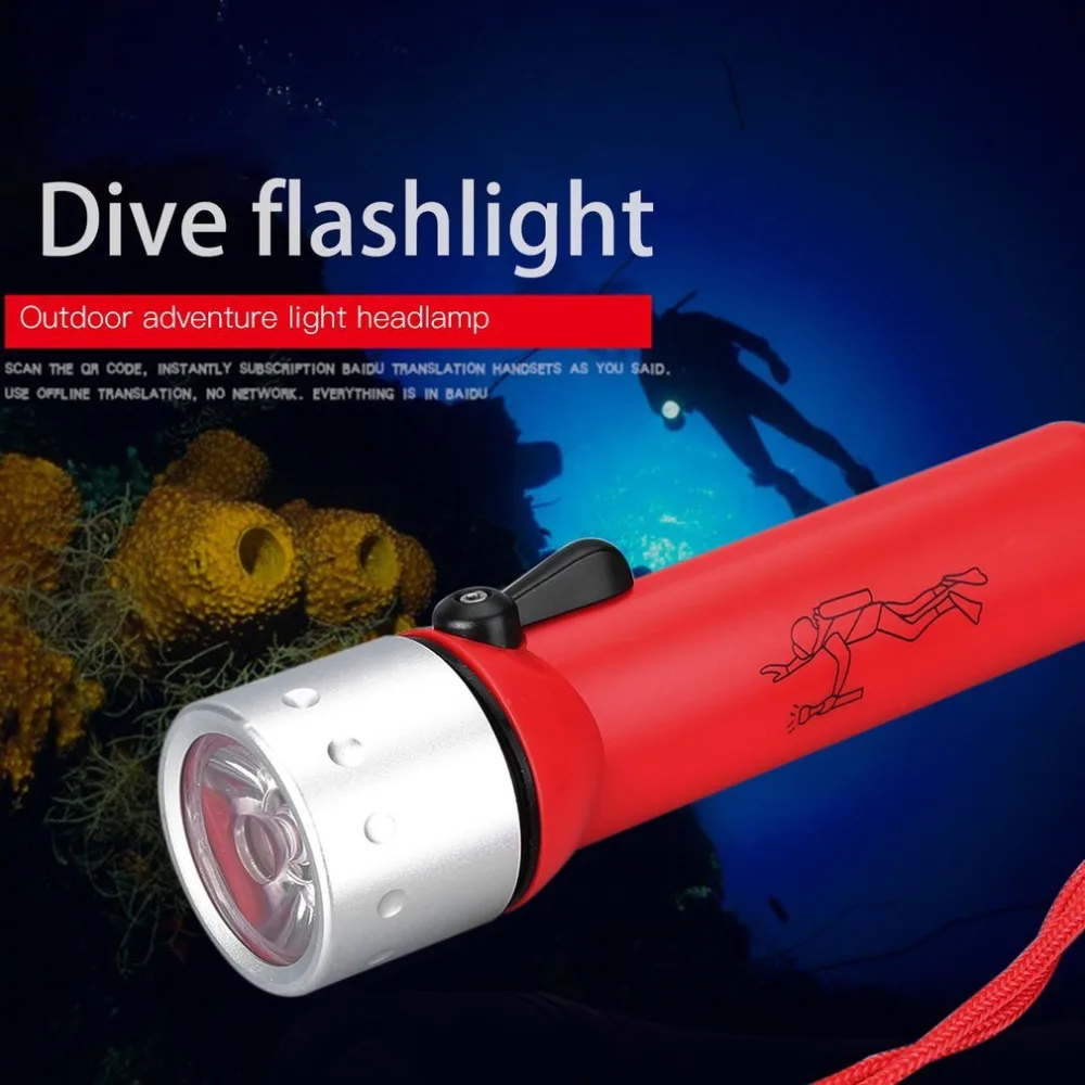 Waterproof Underwater Sealed Insulated Diving Torch LED Outdoor Diving Flashlight Glare Lighting 3W 50 Meter Lamp