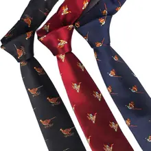 7cm Yarn Dyed Birds Jacquard Necktie Cartoon Animal Fashion Casual Party Ties Formal Wear Work Tie