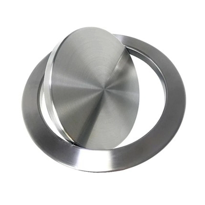 Stainless Steel Flush Recessed Built-in Balance Swing Flap Lid Cover Trash Bin Garbage Can Kitchen Counter Top