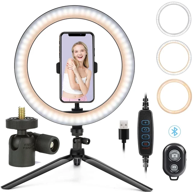 13.5-Inch Desktop Dimmable LED Vanity Studio Ring Light with Stand, Bag and  Accessories • Impressions Vanity Co.