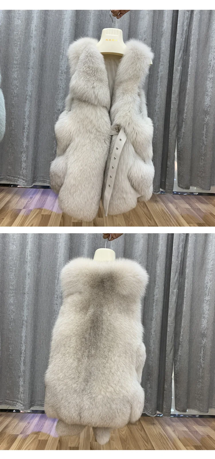 Clearance 2019 New high quality gorgeous natural fox fur vest for women jacket waistcoat sleeveless winter warm natural fur vests 6