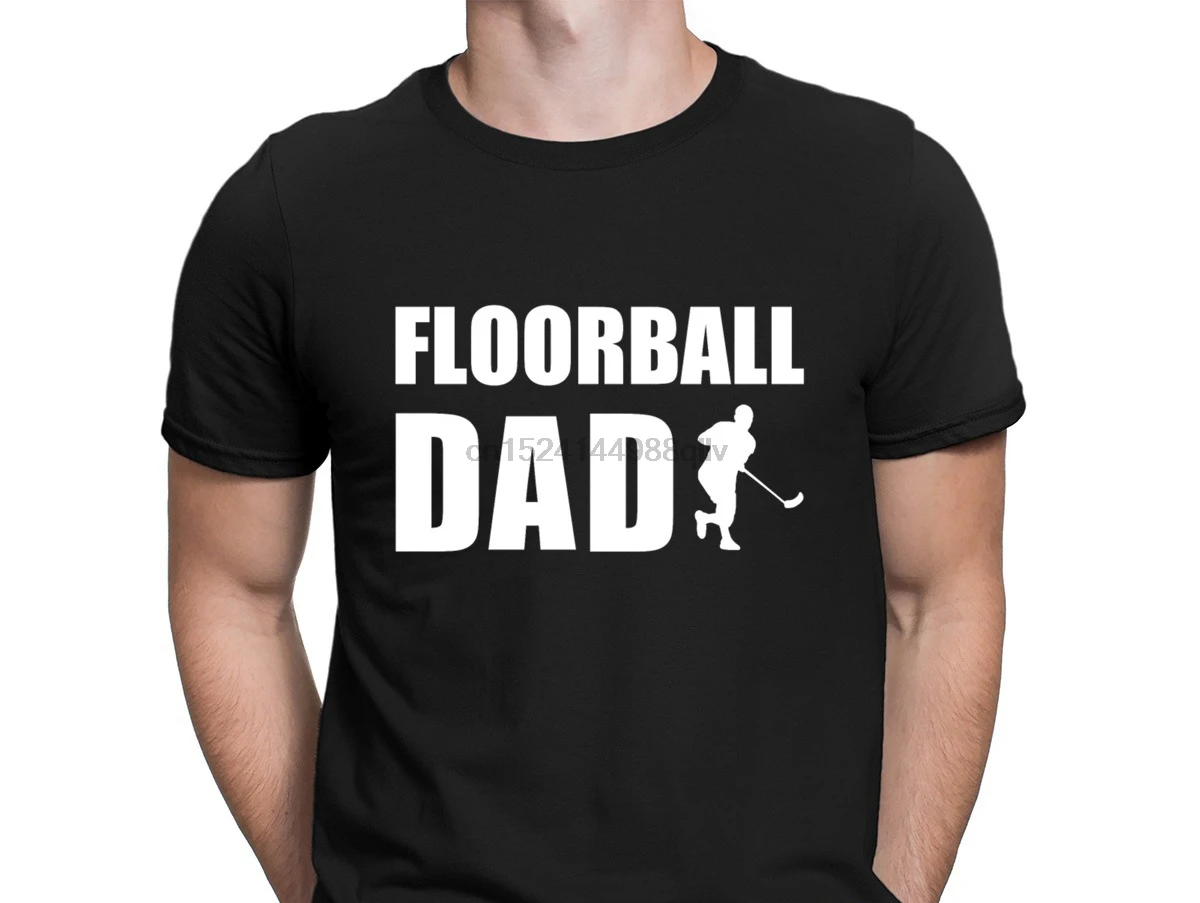 

Floorball Dad Tshirt Design Short Sleeve Spring Autumn Male Slim Fit Tshirt For Men Hiphop Best Leisure
