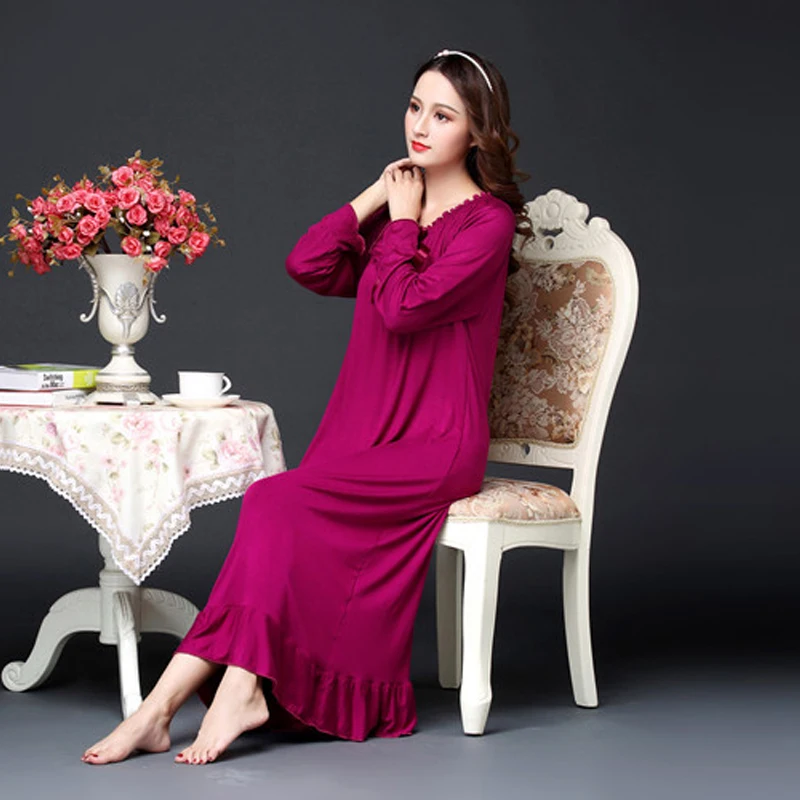 2020 Spring Summer New Nightgown Night Dress Nighties Women Sleeping