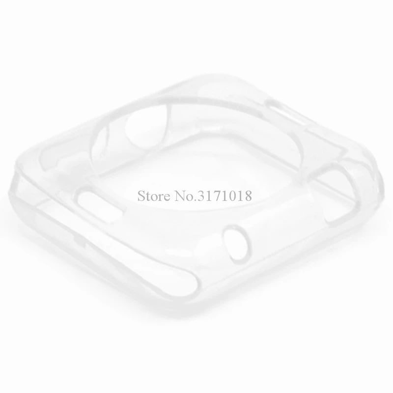 Прозрачный Ультра-тонкий мягкий Силиконовый ТПУ защитный чехол для Apple Watch серии 38 мм 42 мм 1 2 3 оболочка аксессуары чехол - Цвет: Transparent