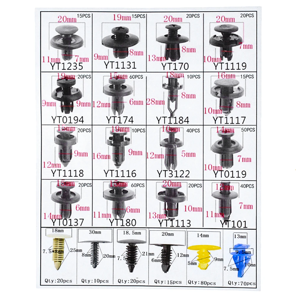 650 pcs caixa misturado clipe de prendedor 01