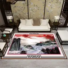 Национальный стиль, ковер для гостиной, модный пейзаж, картины, узор, коврики для дивана, большой мягкий фланелевый домашний декор, ковер для гостиной