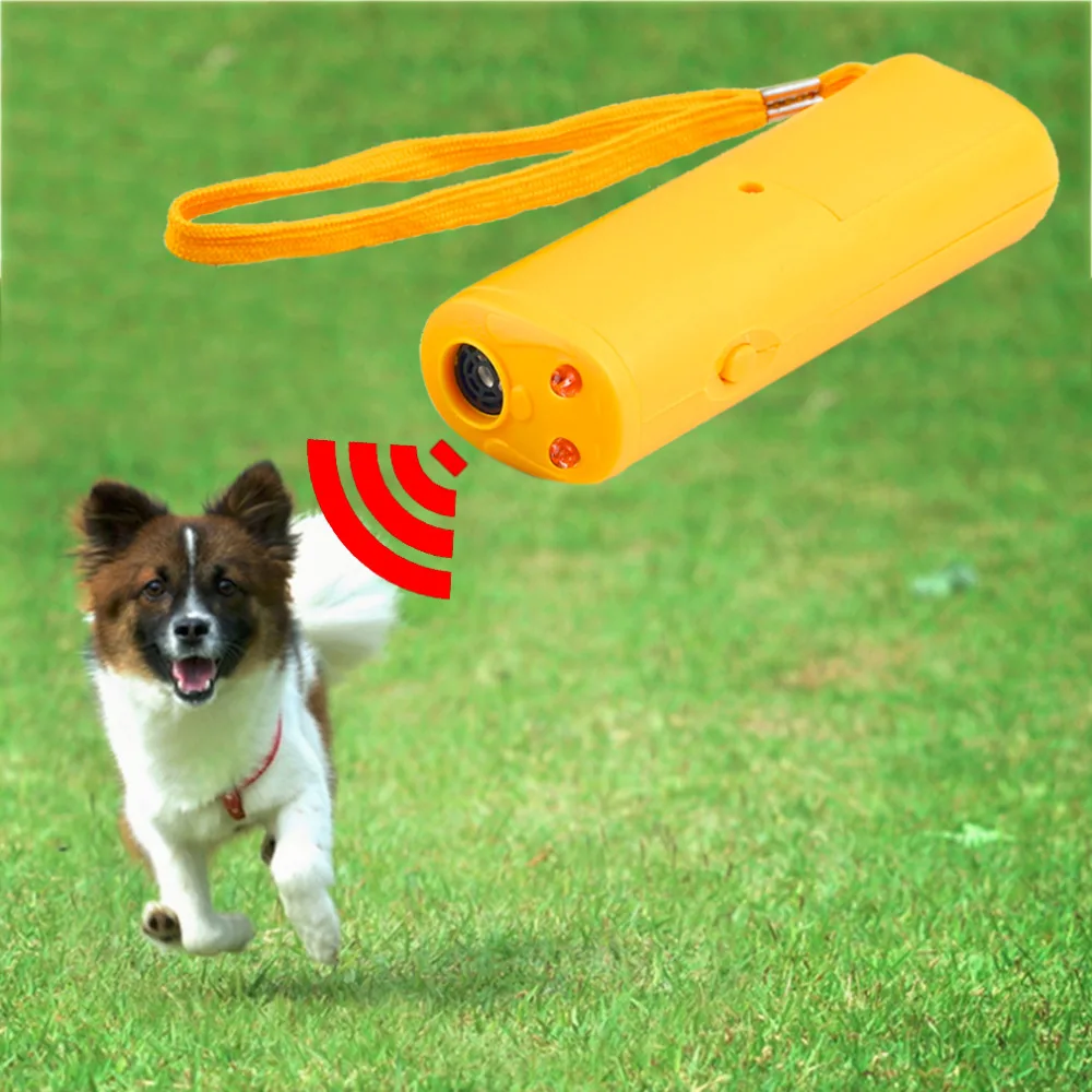 

3 in 1 Dog Training Device Trainer With LED Anti Barking Ultrasonic Dog Repellent Barking Stop Control Pet Products Wholesale