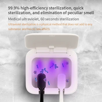 

1Pc Nail-Free Installation Home Tooth Brush Disinfection UVC-LED Deep UV Inhibit Eliminate Smart Toothbrush Sterilizer