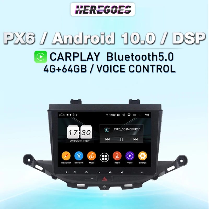 Carplay PX6 DSP Android 10 0 автомобильный DVD-плеер для Opel ASTRA K 2016 2017 GPS-навигация стерео