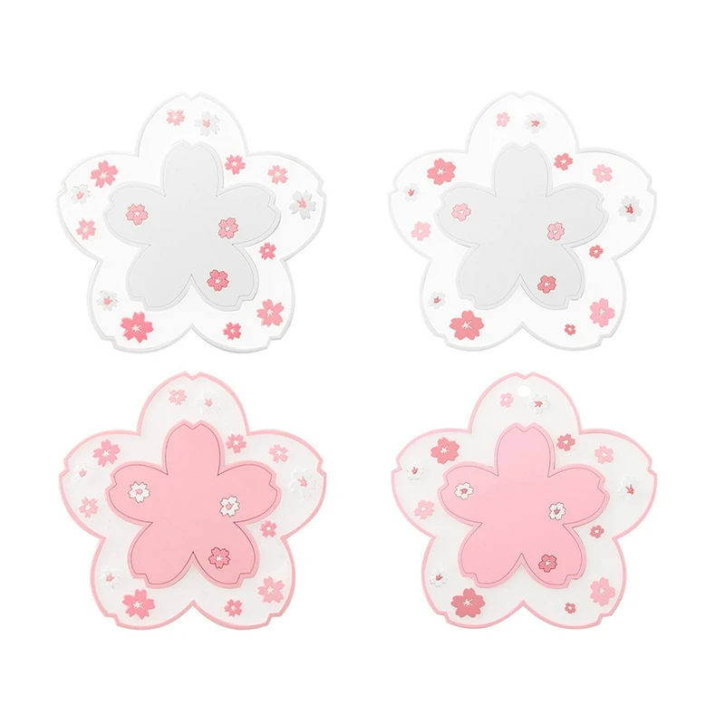 Japanese Style Cherry Blossom Insulation Table Mat Silicone Table Mat Girl Heart Cute Non-slip Bowl Mat Tea Coaster Place Mat