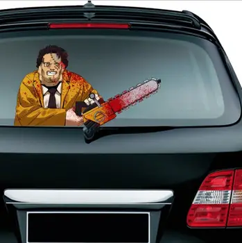 

New Animated Moving Waving Wiper Blade Tag Decal Sticker & Hand Rear Vehicle Window Sticker - Halloween Car Decoration Sticker