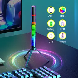 Lumière de rythme globe 3D rvb, contrôle du son, lampe LED, commande par application, lumières de rythme activées par la voix pour les fêtes, les bars et les voitures 