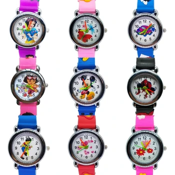 

3D Cartoon Baby Princess Doll Children Watch for Girls Boys Gift Students Clock Waterproof Kids Watches Quartz Wristwatches