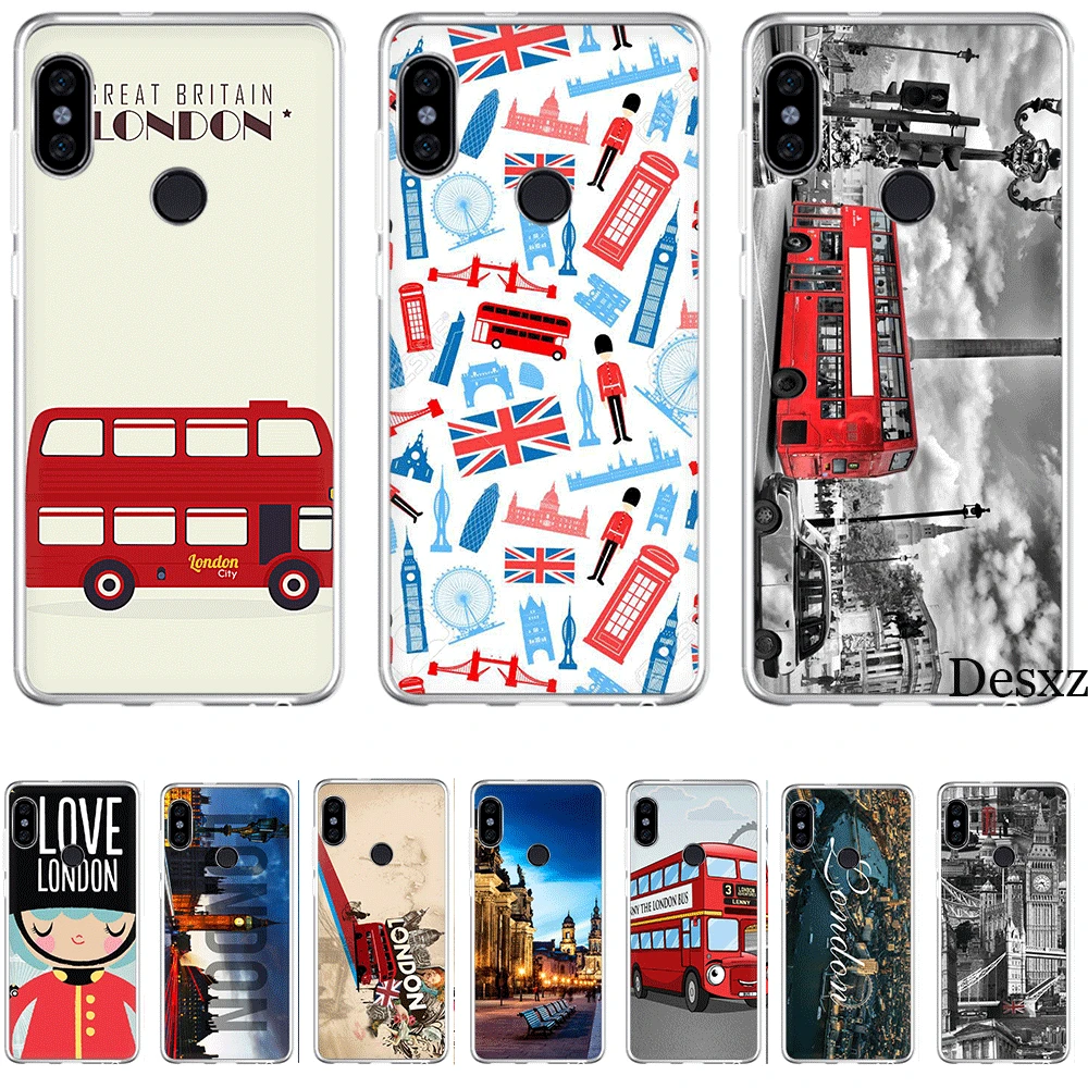

Mobile Phone Case For Xiaomi Redmi Note 6 7 Pro 5A 4 4X 3 5 Hard Cover London Big Ben Bus