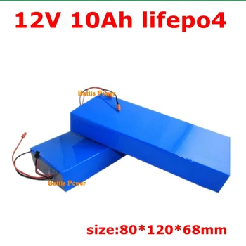 

Lifepo4 12v 10Ah battery pack BMS 4S 12.8V rechargeable lithium battery for Children's toy car golf trolly + 3A charger