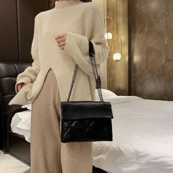 

Hot Luxury Texture Handbag New Fashion Rhombic Chain Small Square Bag Small Fragrance Mori Tide All Match Shoulder Crossbody Bag