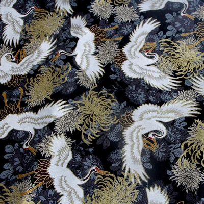 50x145 см хлопок кран японский стиль ткань с бабочками для DIY скатерть мешок шитье ремесло лоскутное шитье - Цвет: ee453