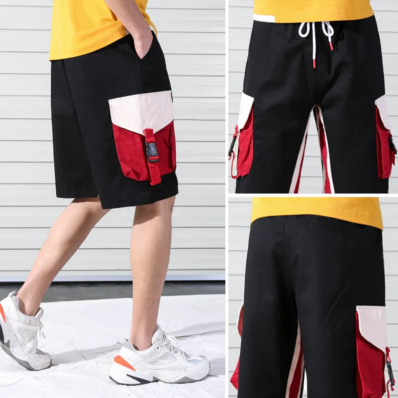 Men Buckle Zipper Side Stripe Pocket Cargo Baggy Shorts Tactical Homme Shorts Sport Cotton Sweatpants Men Summer Plus Size Men Buckle Zipper Side Stripe Pocket Cargo Baggy Shorts Tactical Homme Shorts Sport Cotton Sweatpants Men Summer Plus Size